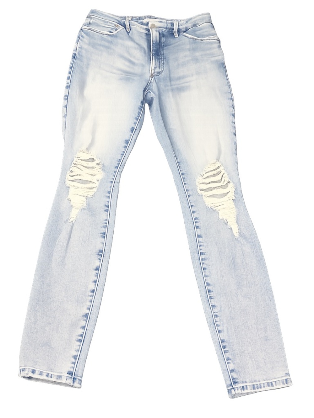 Good American Light Blue Distressed Skinny Jeans